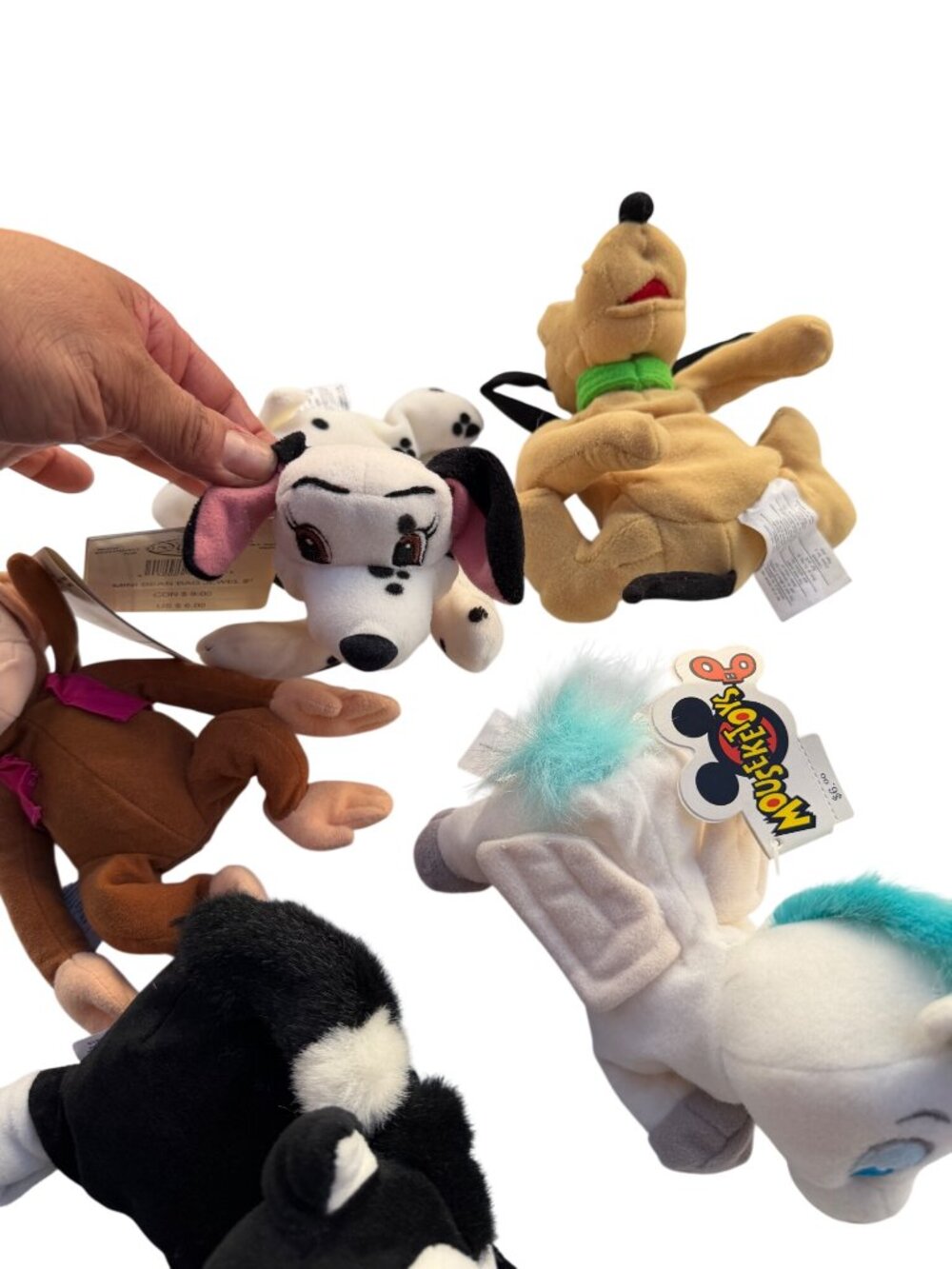 Disney Mini Bean Bag Plush Set - Pluto Figaro Pegasus 101 Dalmatian & Monkey 90s - Picture 3 of 4